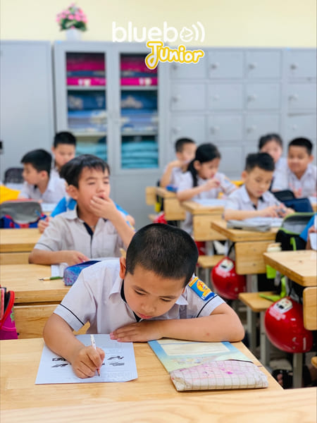 Kiểm tra trình độ tiếng Anh cho các em học sinh trường Tiểu học Chúc Sơn B