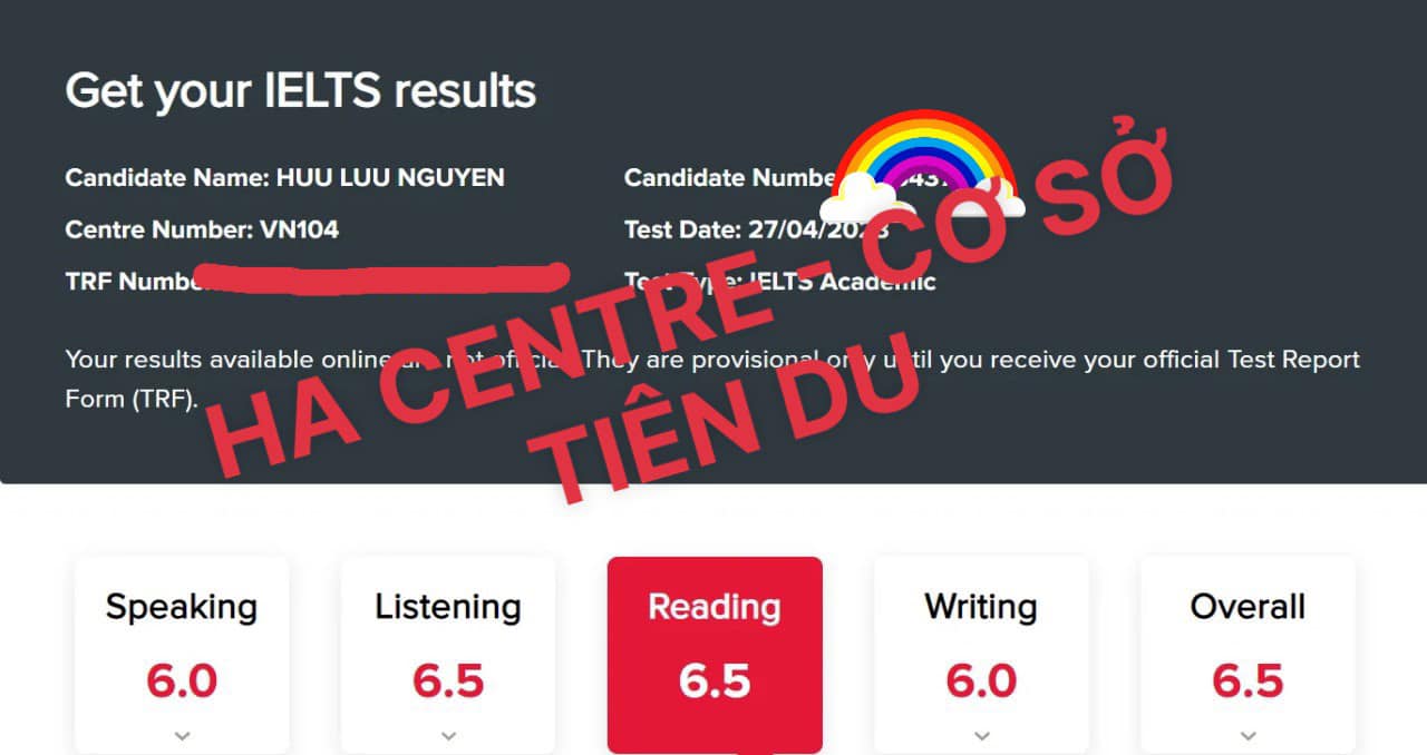 Thành tích Nguyễn Hữu Lưu xuất sắc đạt 6.5 IELTS