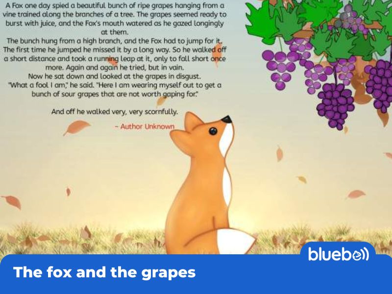 học tiếng anh qua truyện ngắn cho trẻ em The fox and the grapes