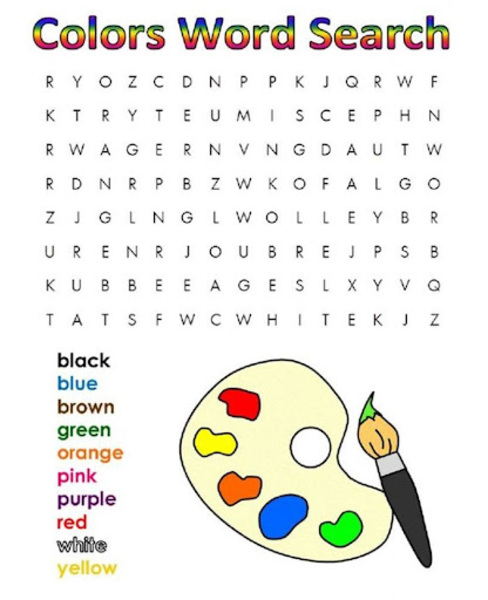 Bài 4: Look, find and circle Các bài tập về màu sắc tiếng Anh cho trẻ em Bài 4: Look, find and circle