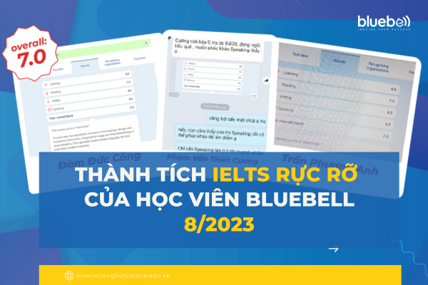 Thành tích IELTS rực rỡ của học viên Bluebell