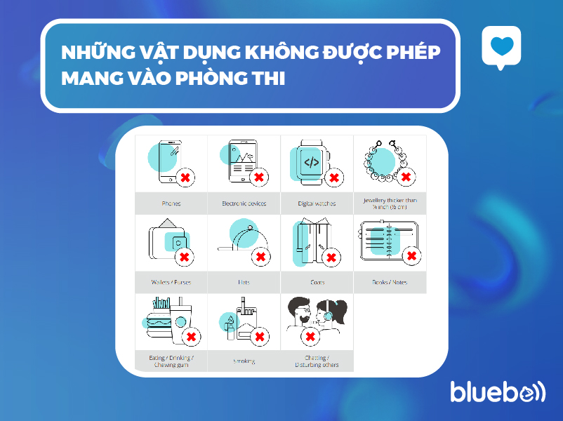 Những vật dụng không được phép mang vào phòng thi IELTS
