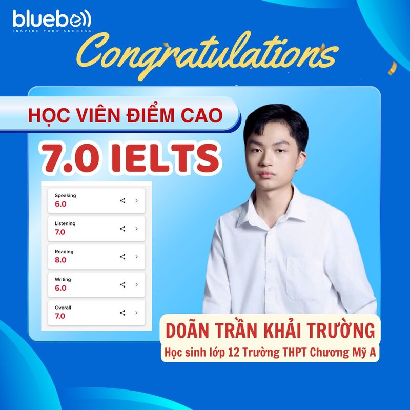 Doãn Trần Khải Trường đạt 7.0 IELTS